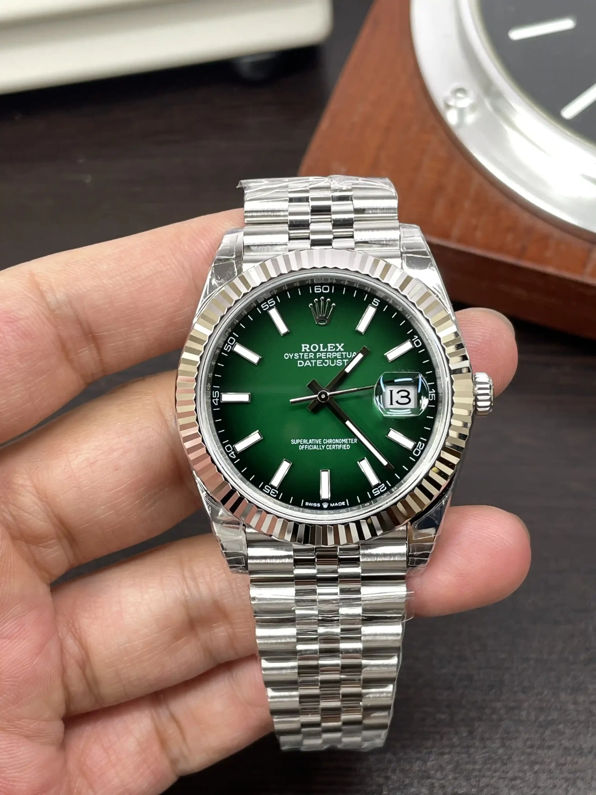 VSF V2 DateJust 41mm 126334 904L Green Ombre Dial Jubilee DD3235