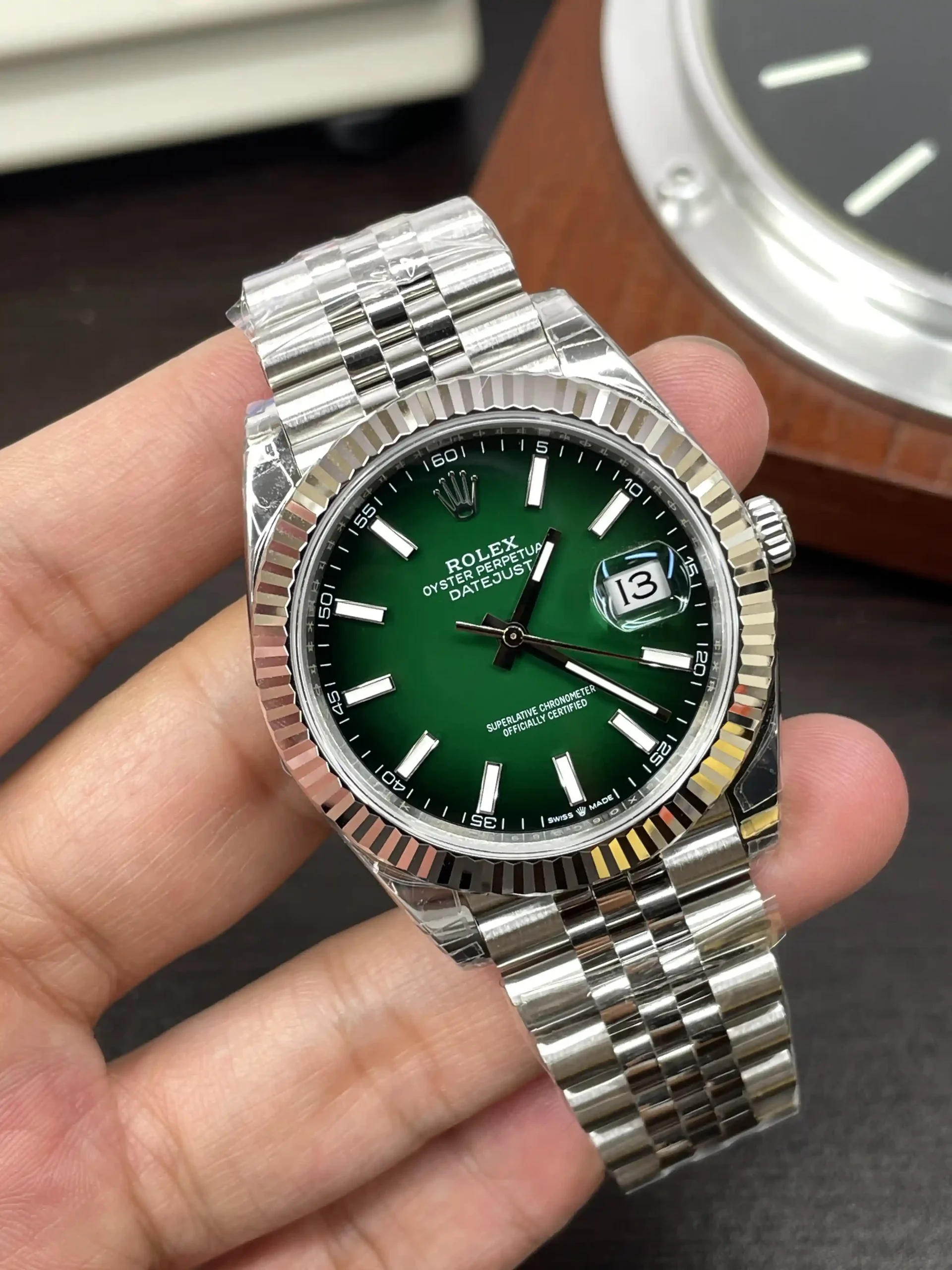 VSF V2 DateJust 41mm 126334 904L Green Ombre Dial Jubilee DD3235