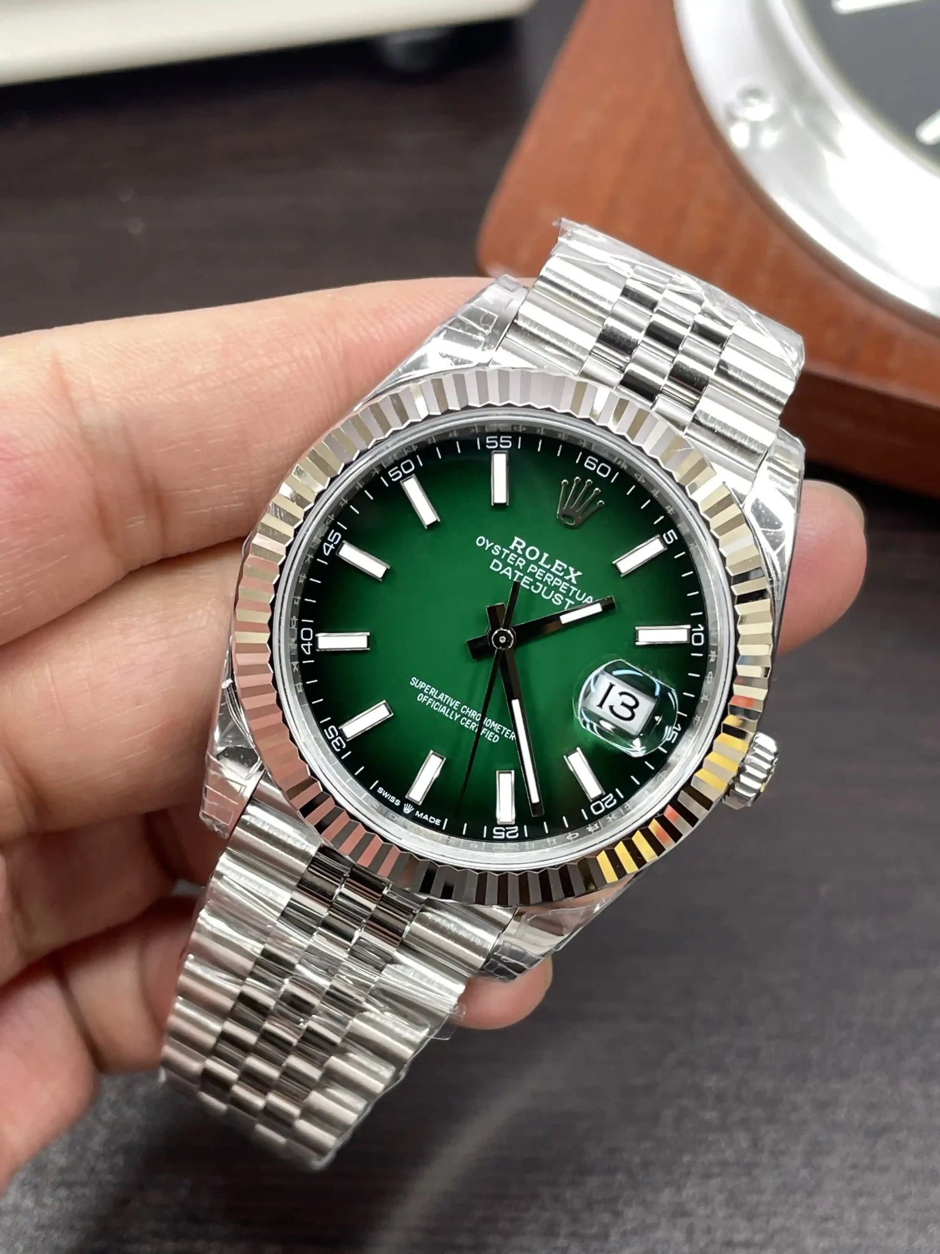 VSF V2 DateJust 41mm 126334 904L Green Ombre Dial Jubilee DD3235